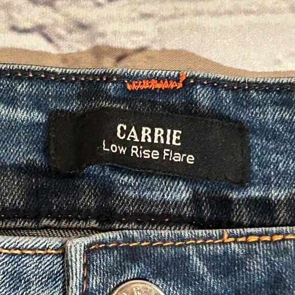 True Religion Jeans Womens Blue Carrie Low Rise Flare Stretch Made in USA 34x32 - Picture 10 of 13